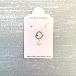 GR31-STERLING SILVER RING FRESHWATER PEARL 16IN CHAIN NECKLACE