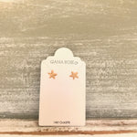 WD94S-STERLING SILVER 14 KT GOLD PLATED SMALL STARFISH STUD EARRINGS