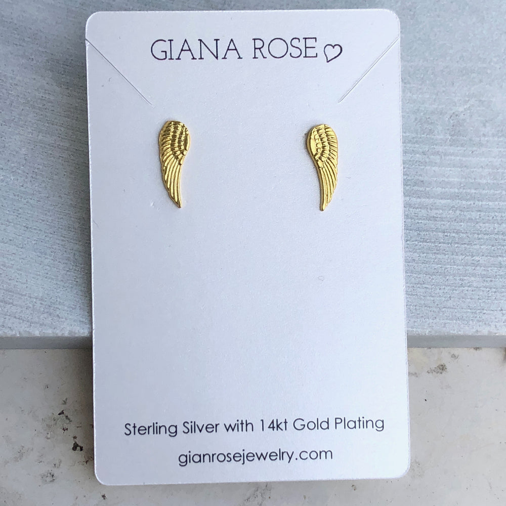 GR110-Angel Wing Stud Earrings