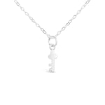 GR80- 2 NECKLACE SET STERLING SILVER KEY TO MY HEART NECKLACE ON A 16 INCH CHAIN