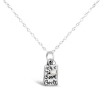 GR05-STERLING SILVER LOVE MIND SOUL BODY 16IN CHAIN NECKLACE