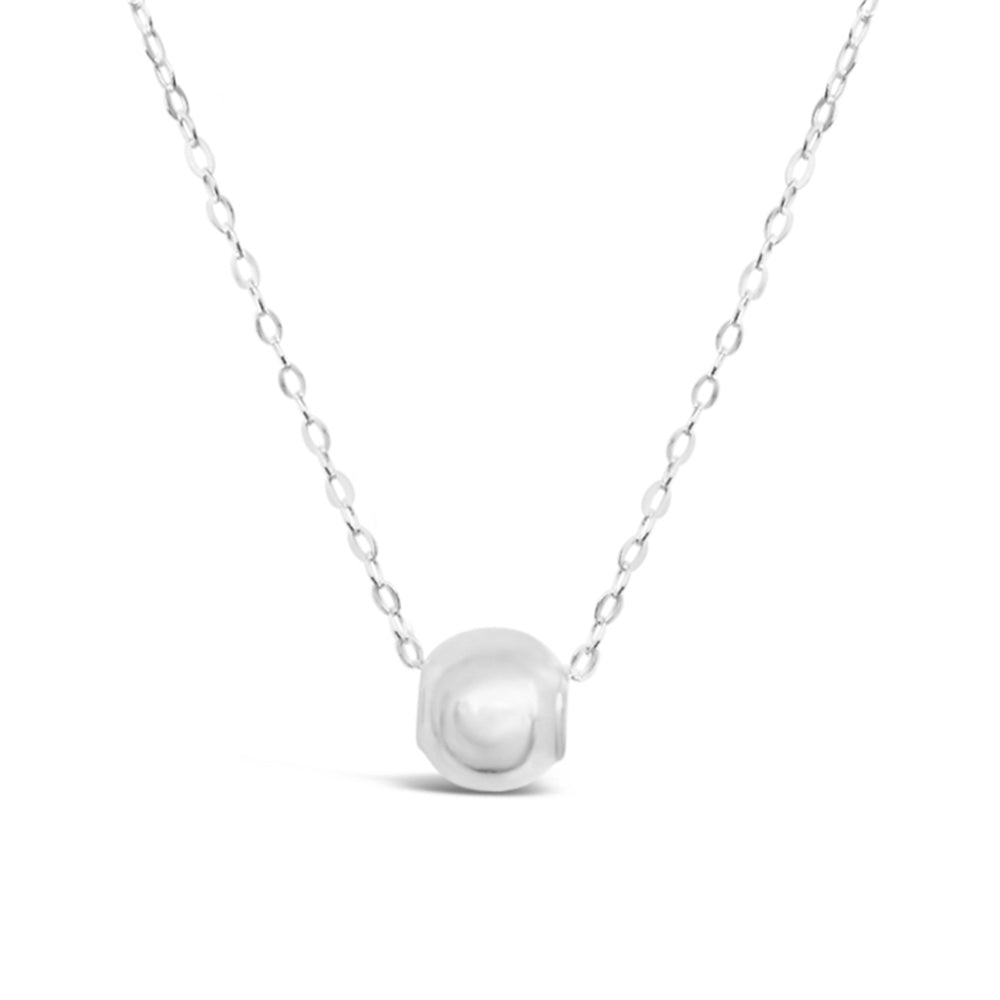 GR70-STERLING SILVER BALL ON 16 IN CHAIN NECKLACE